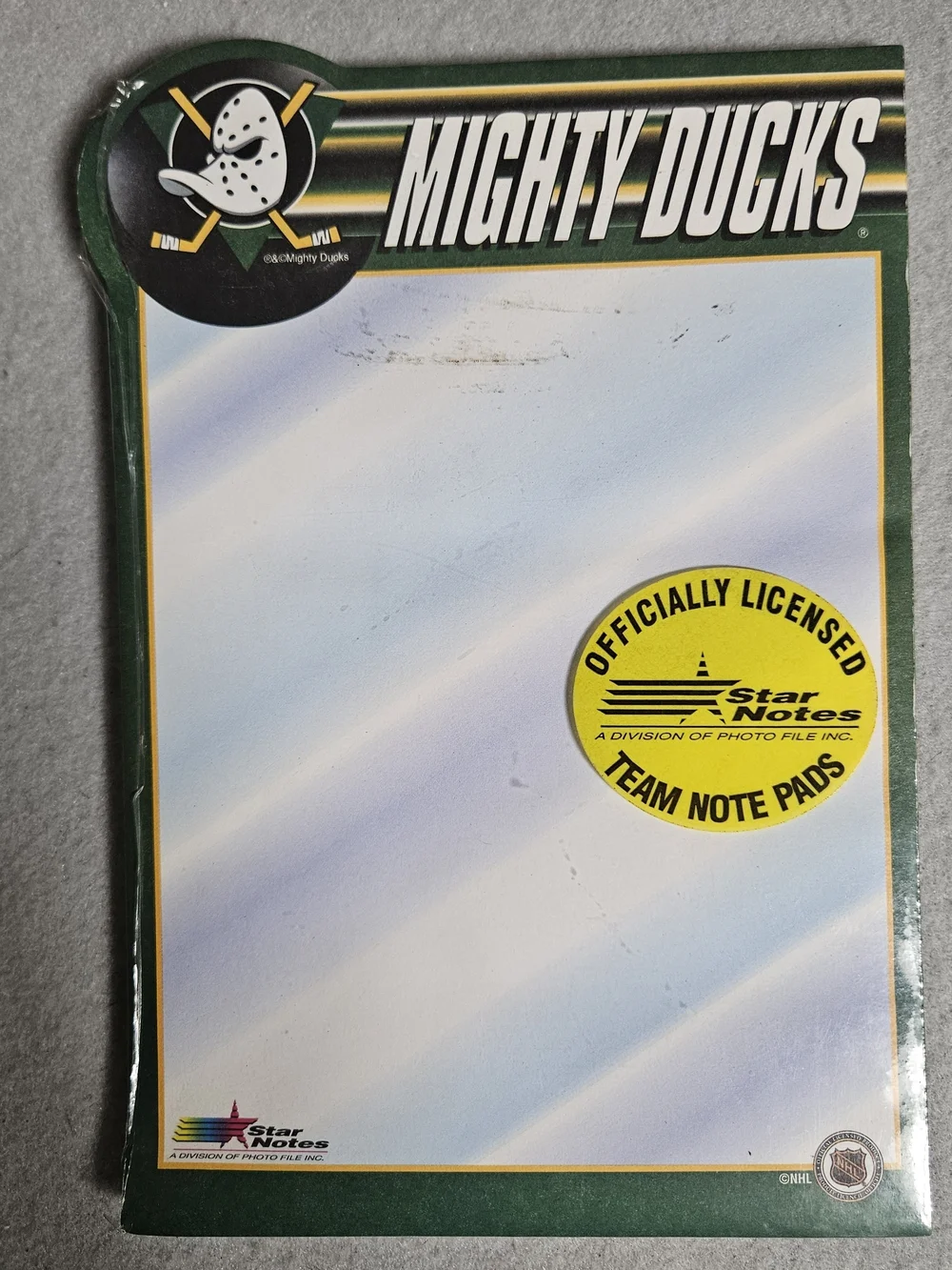 Vintage 90s NHL Mighty Ducks Star Notes Notepads 4 Pack
